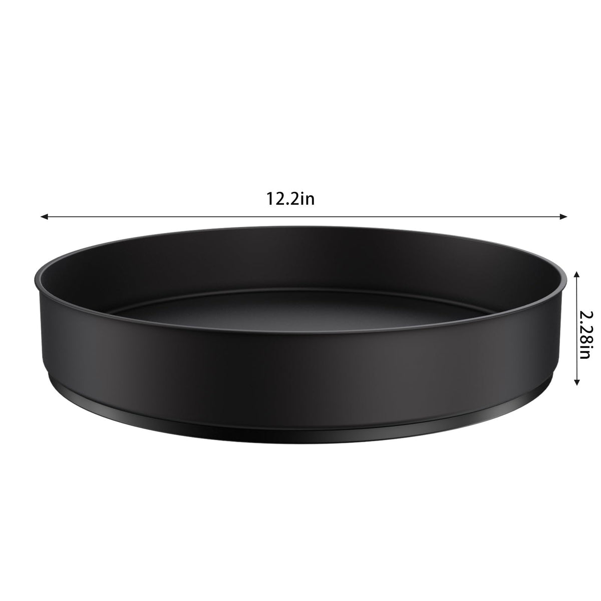 Lazy Susan Stainless Steel Black Spice Rack Turntable for Pantry Cabinet
