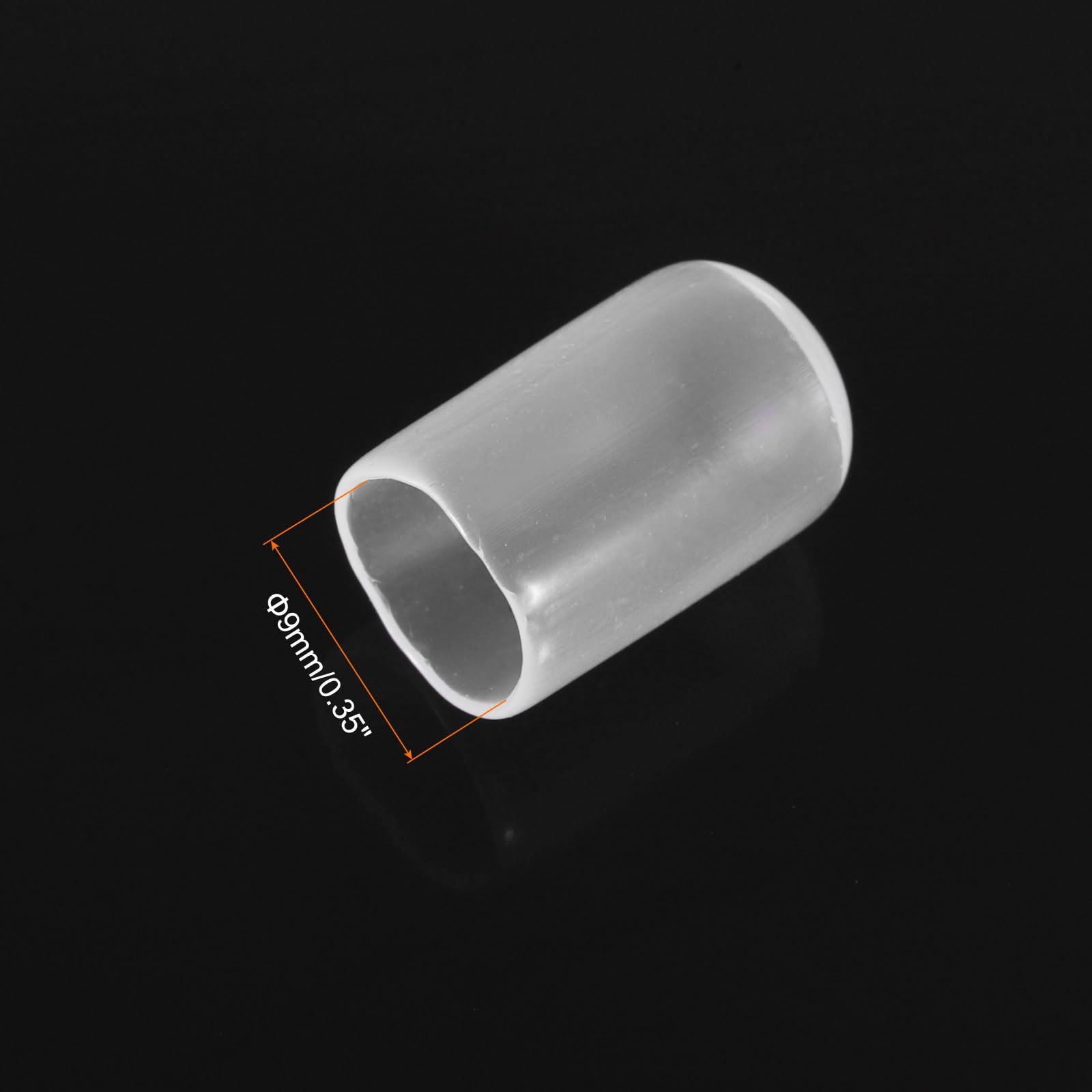 20pcs Rubber End Caps 9mm ID Vinyl PVC Round Tube Bolt Cap Cover Screw Thread Protectors Clear