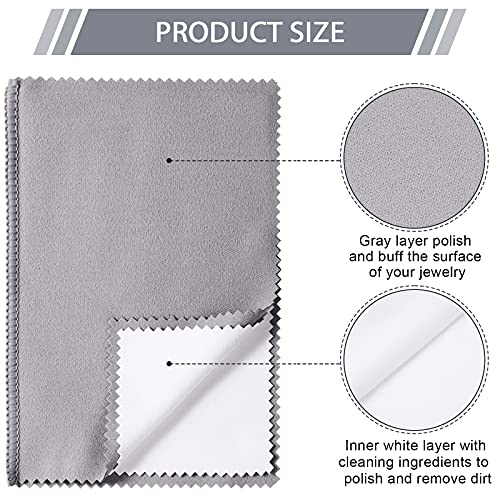 30 Pcs Silver Jewelry Polishing Cloths 6 x 8 inches Jewelry Cleaning Cloth Sterling Polish Cloths for Jewelry