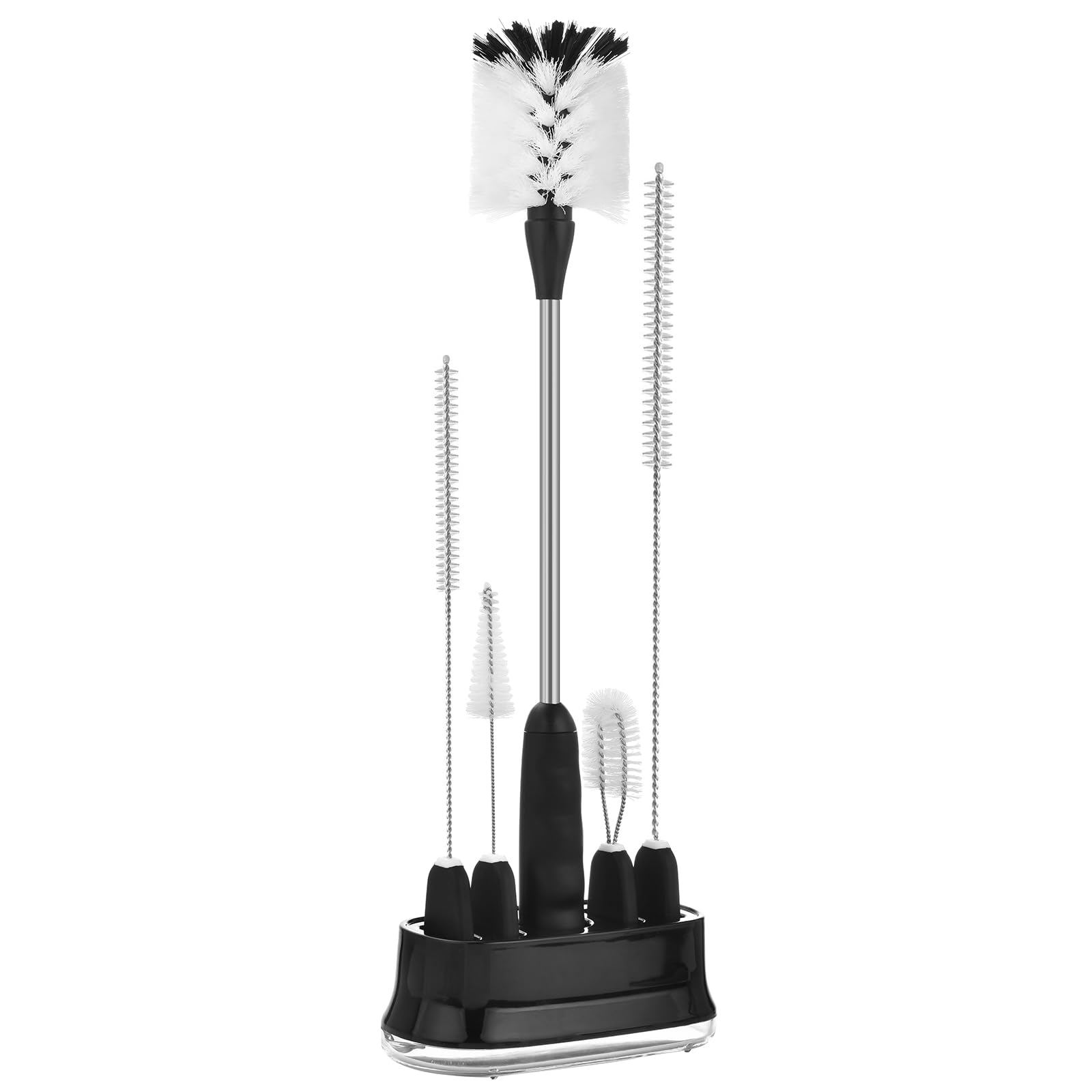 5 Pack Bottle Brush Cleaning Set with Holder