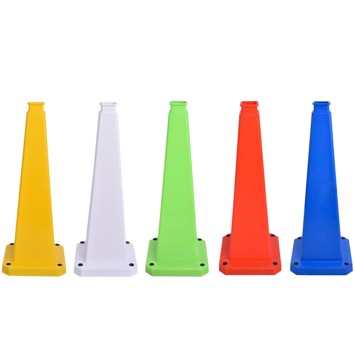 3 Pack 36 Inch Solid Blue Traffic Cone