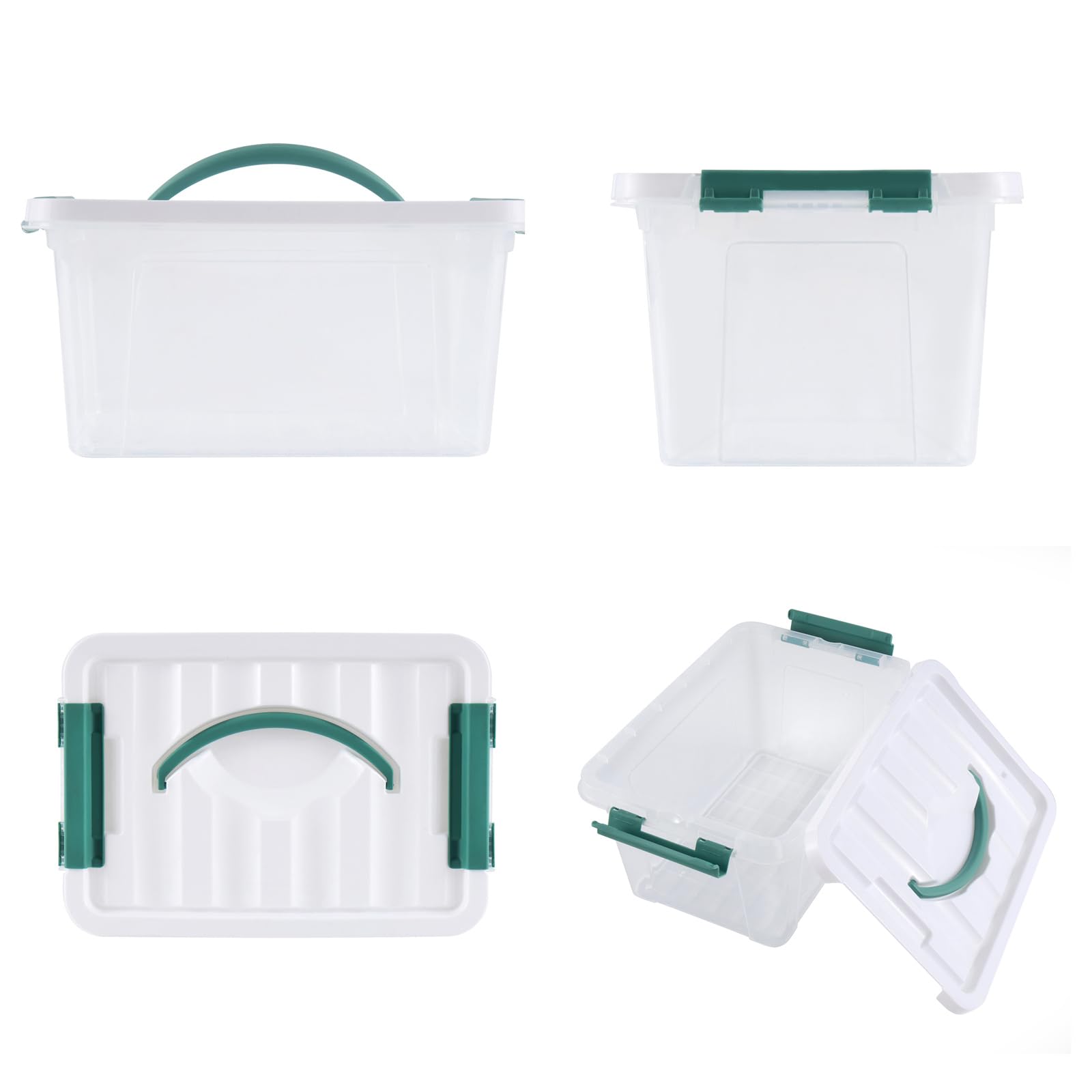 6 Quart Plastic Stackable Storage Latch Bins (6 Count)