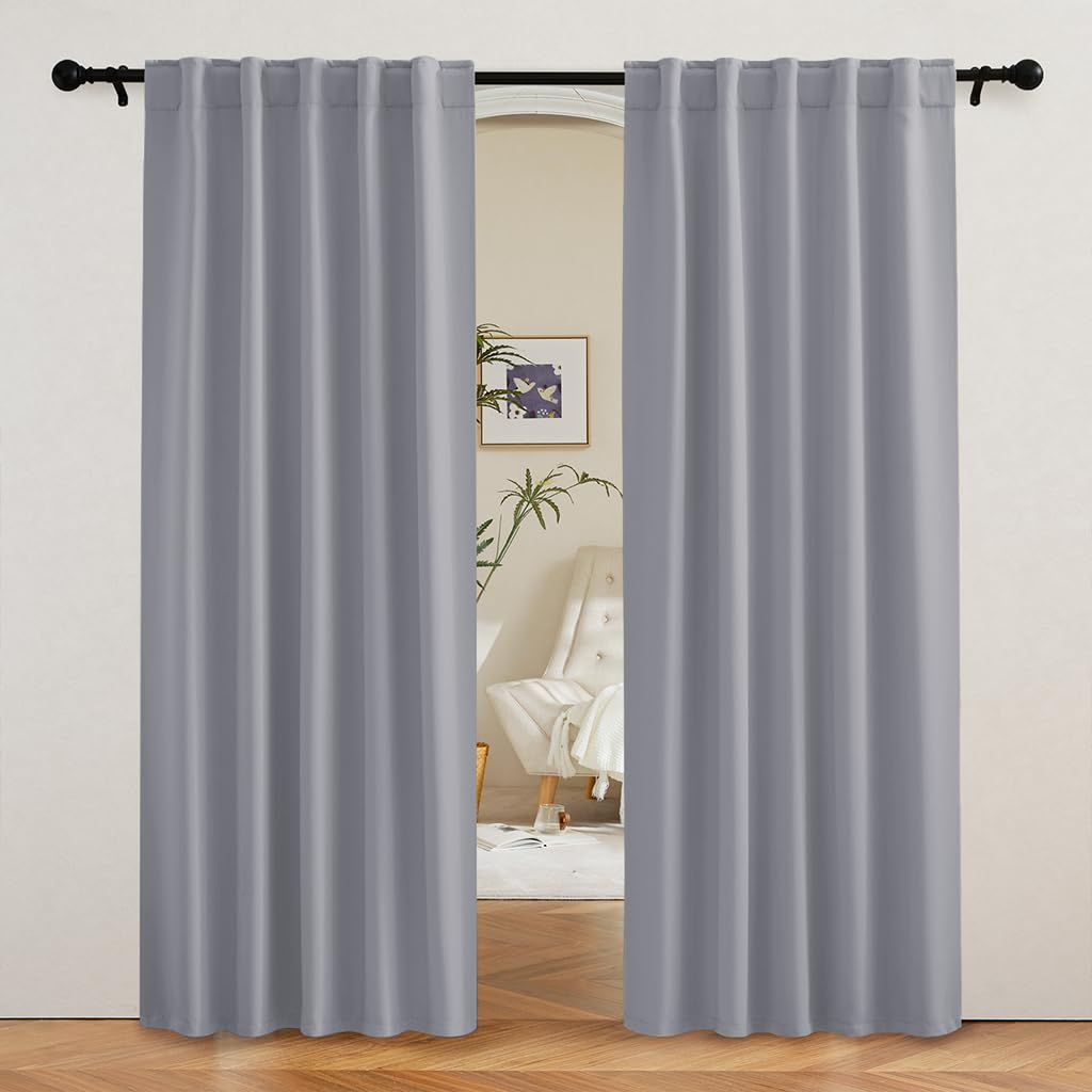 Blackout Curtains 80 inches Long for Bedroom Living Dining Room (2 Count)
