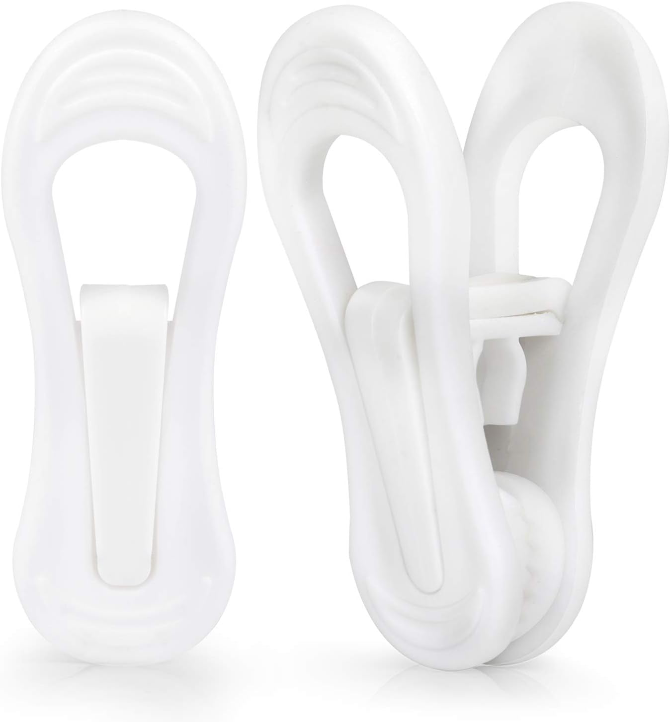 White Plastic Hanger Clips (50 Count)