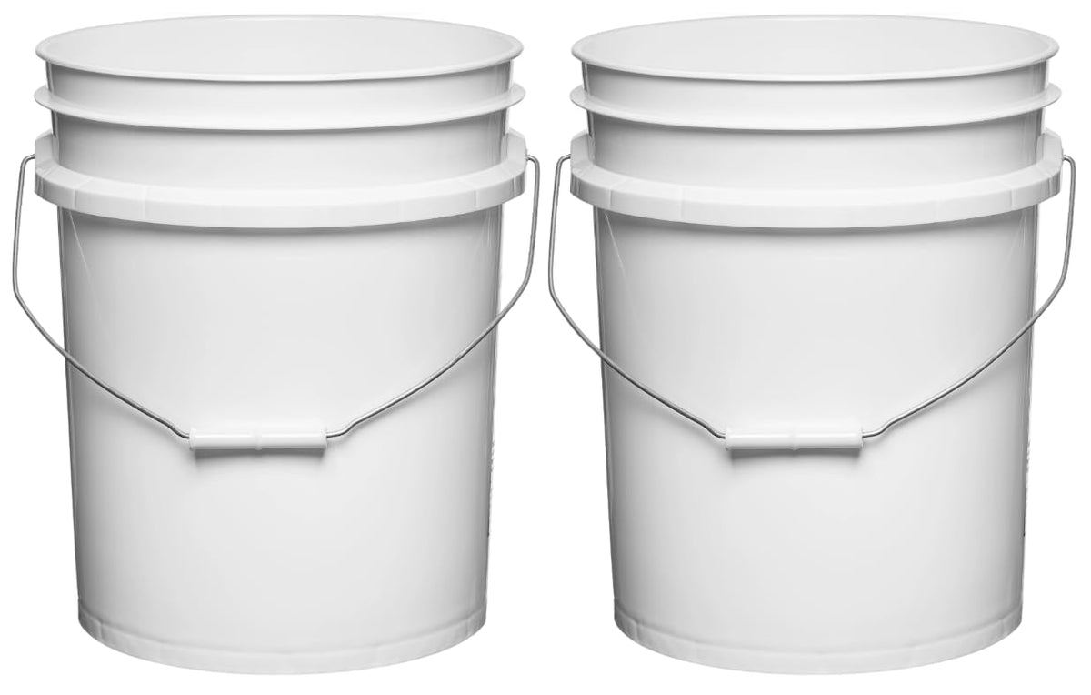 5 Gallon Premium HPDE Plastic Bucket (2 Count)