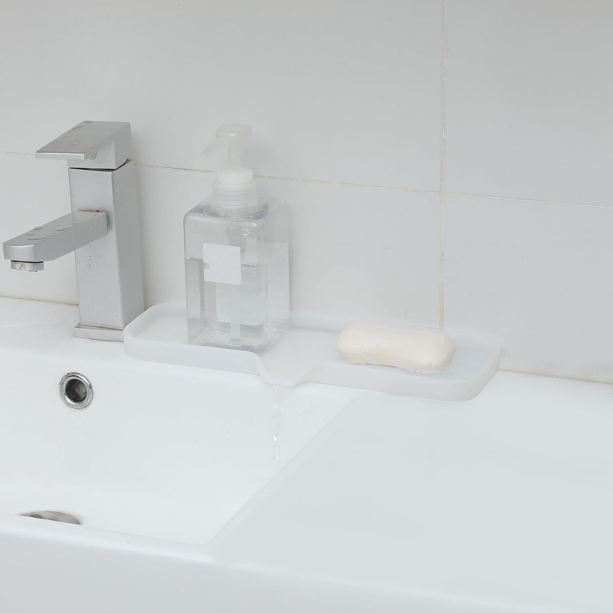 Silicone Soap Dish with Drain Spout