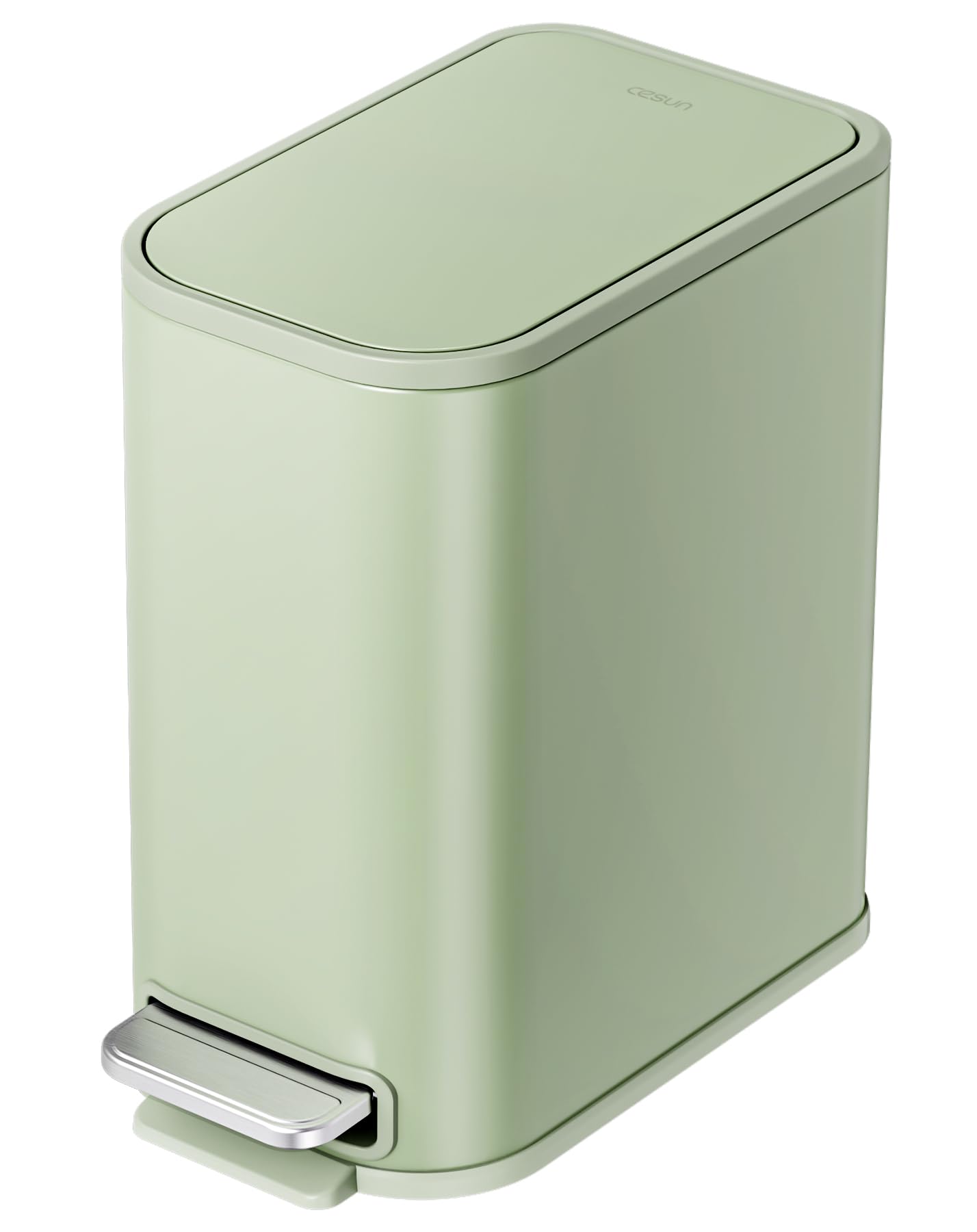 Small Bathroom Trash Can with Lid Soft Close & Pedal