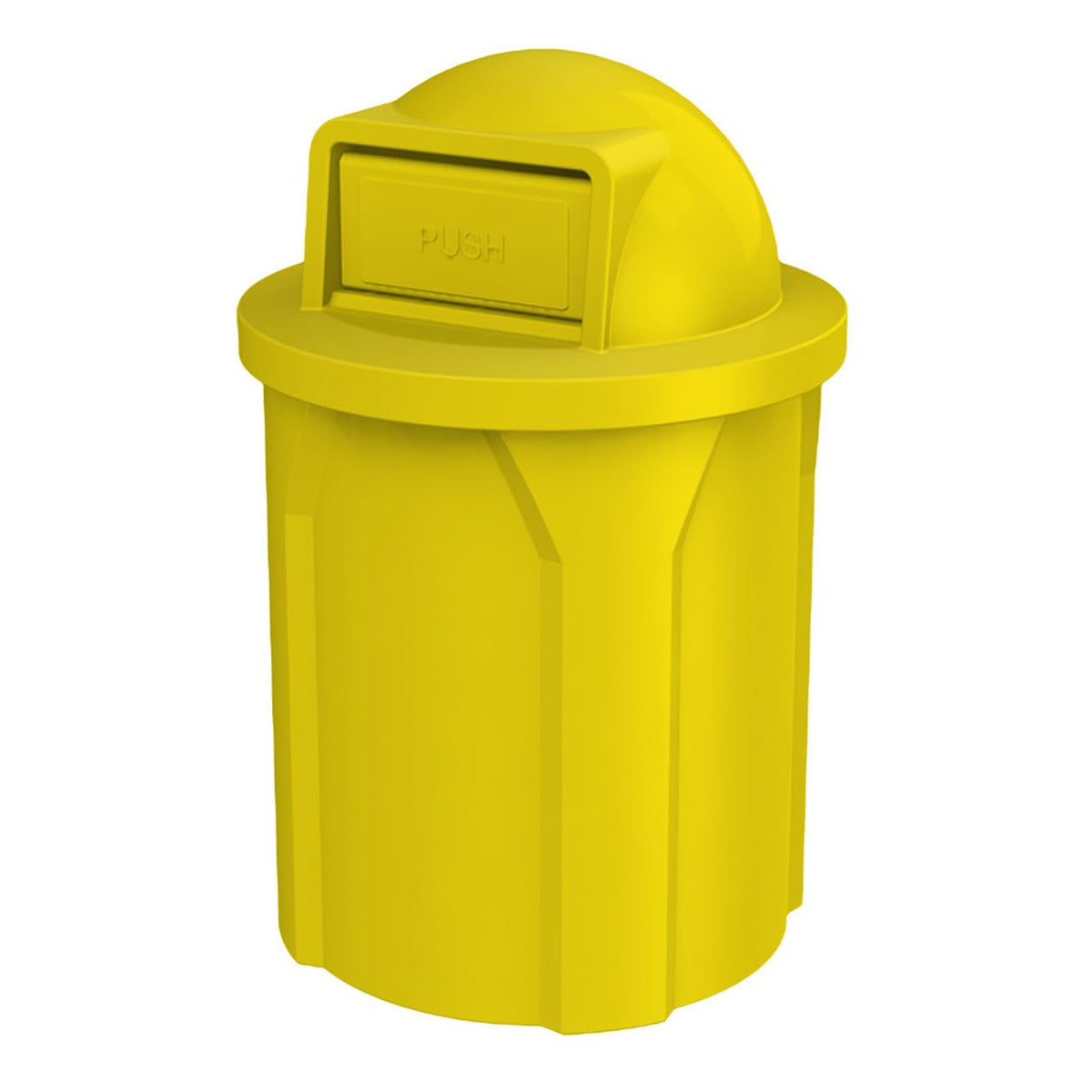 Campus Collection 42 Gallon Plastic Commercial Garbage Can with Push Lid