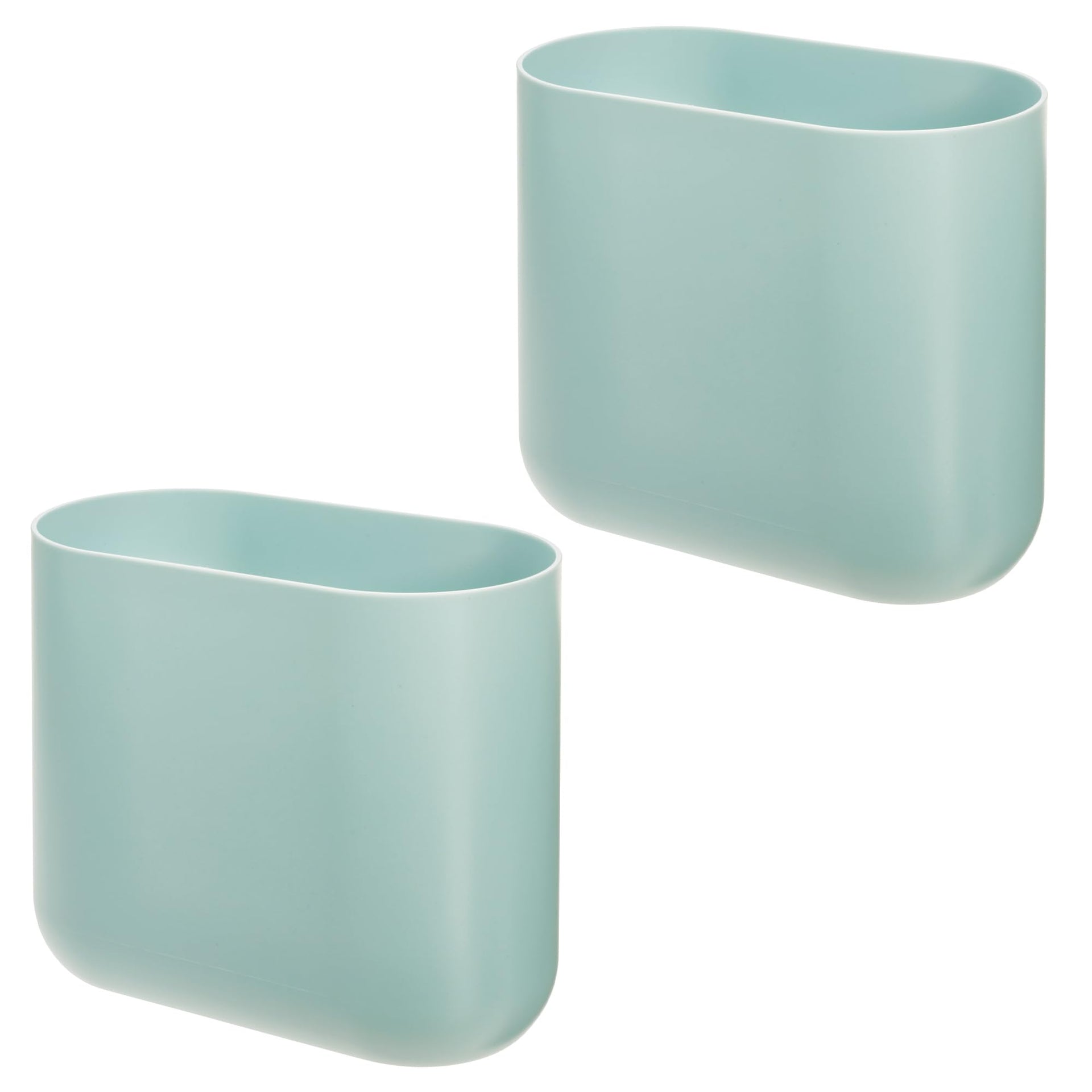 Small Slim Plastic Bathroom Trash Can (2 Count)