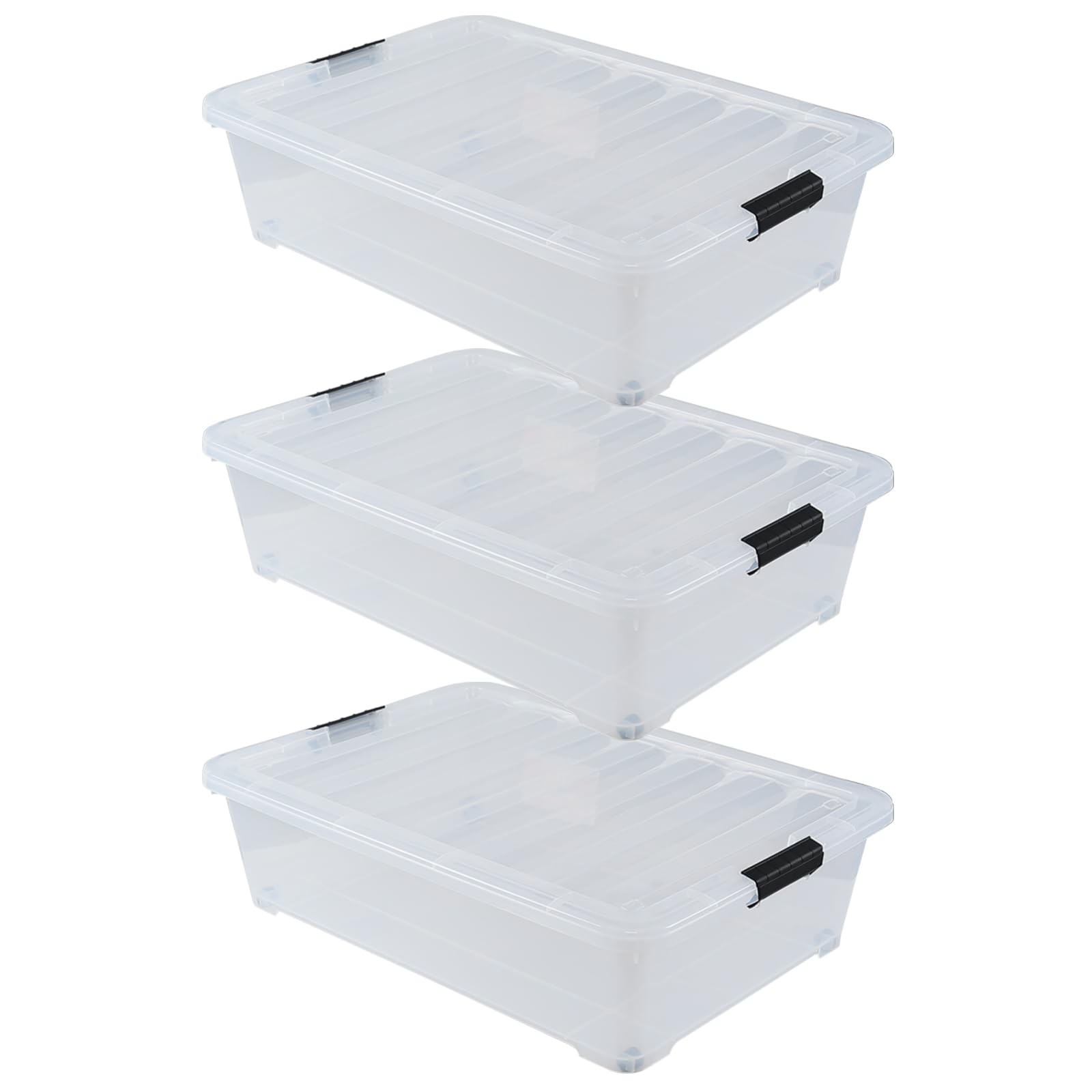 50 Qt Wheeled Latching Storage Box (3 Count)