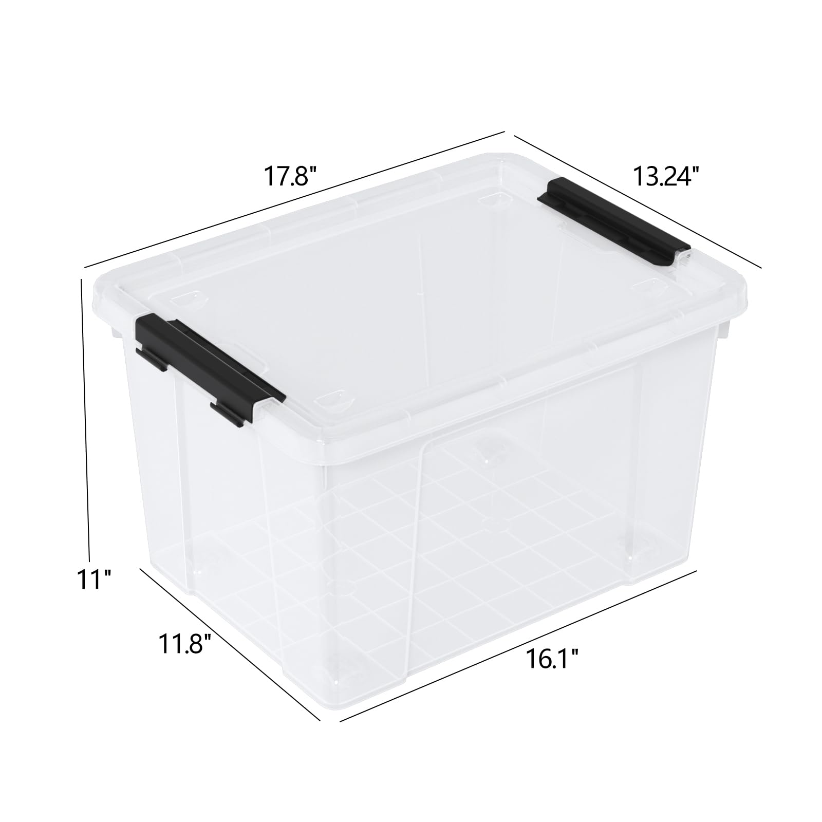 40 Quart Clear Latching Storage Bins with Wheels (4 Count)