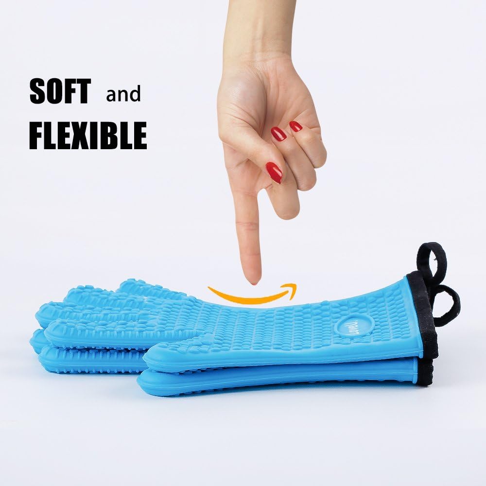 Silicone Oven Mitts Gloves (2 Count)