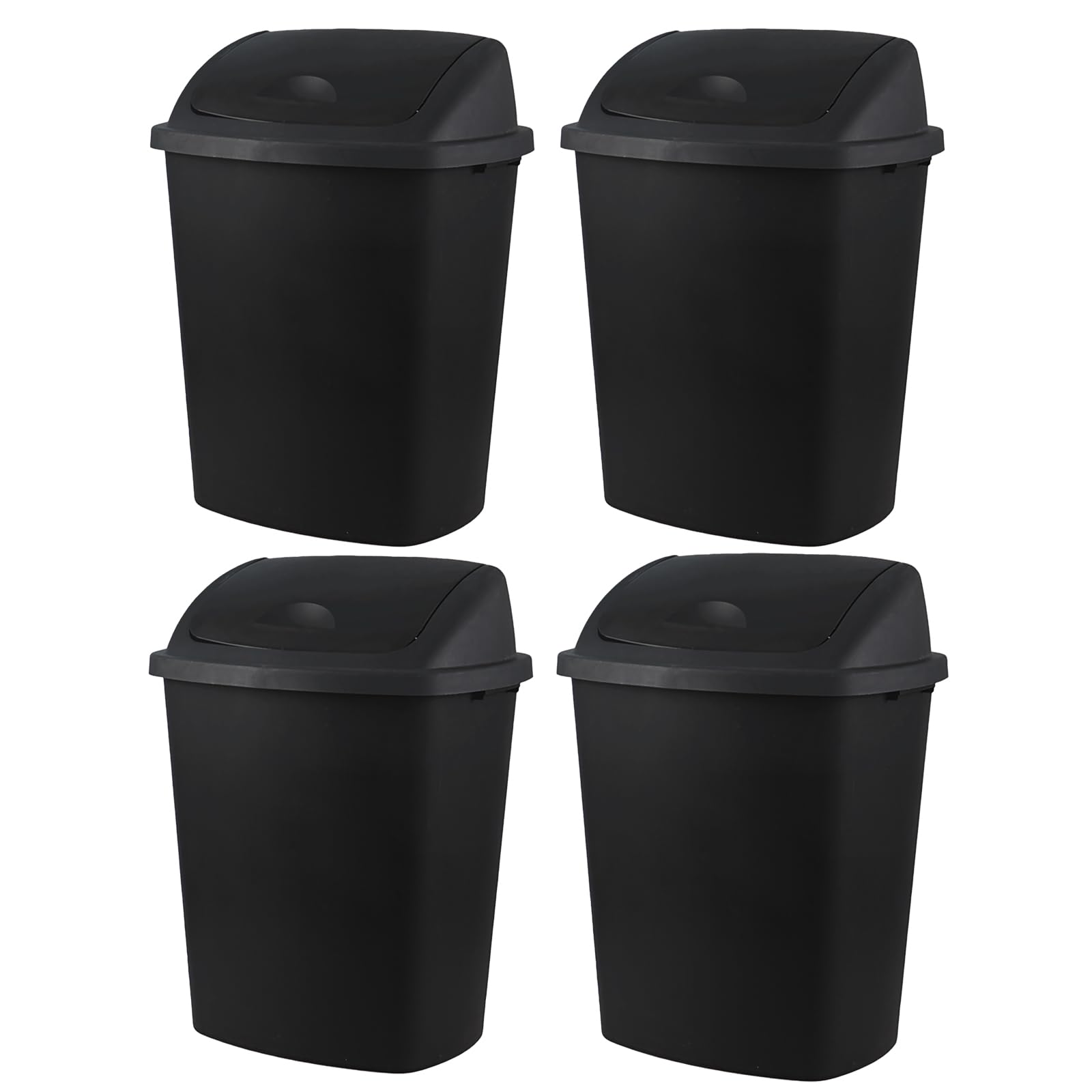 18 Gallon Large Swing Top Trash Can (4 Count)