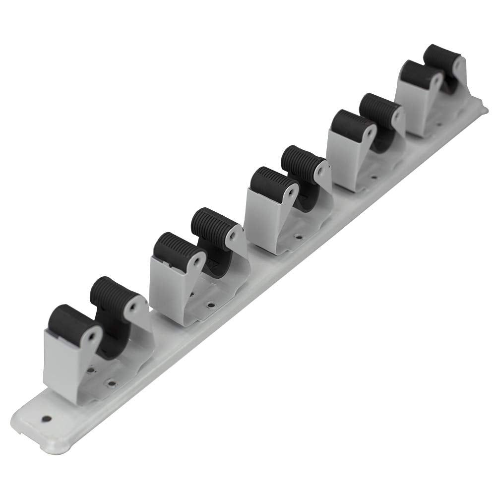 Mop and Broom Holder Wall Mounted Storage Organizer by Home Basics