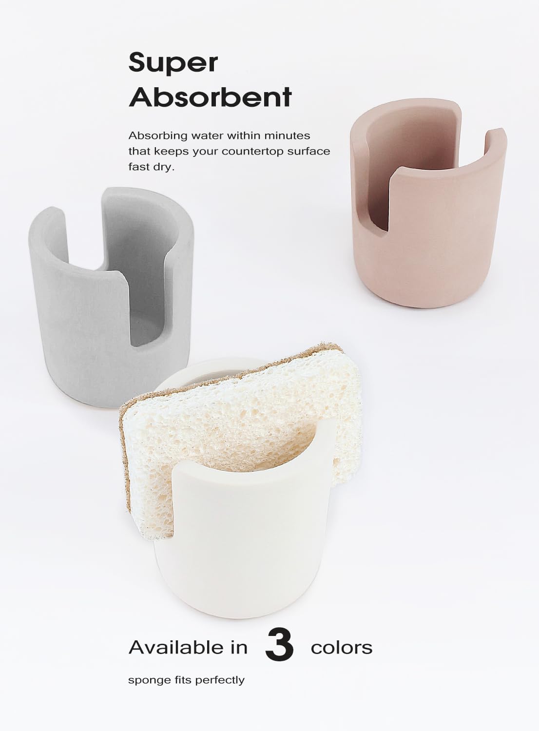 Stone Sponge Holder for Countertop Organizer