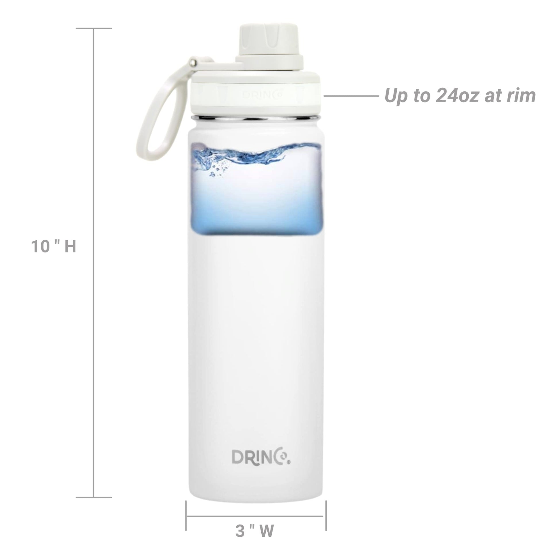 Stainless Steel Water Bottle Spout Lid Vacuum Insulated Double Wall Water Bottle Wide Mouth