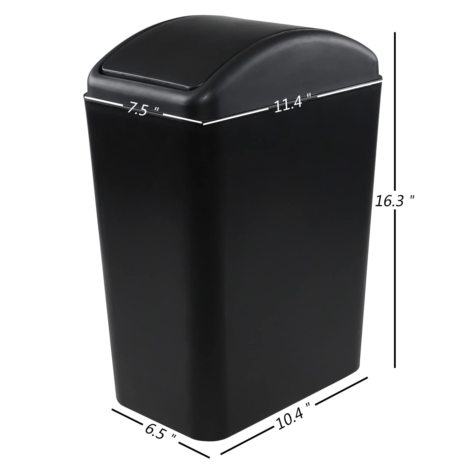 4.5 Gallon Trash Can with Swing Top Lid (3 Count)