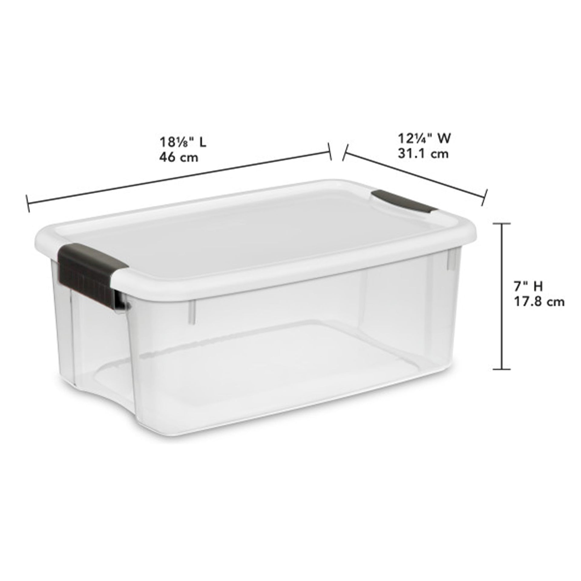 Ultra Latch Box with Lids for Home and Office (18 Count)