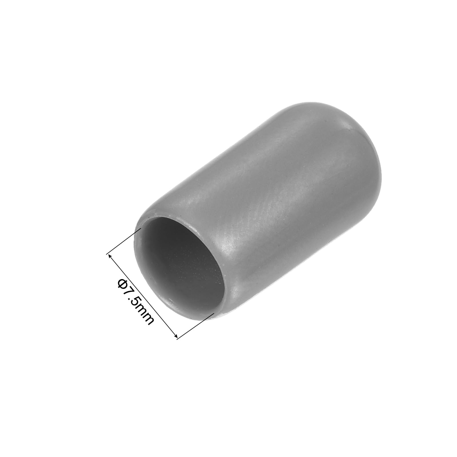 20pcs Rubber End Caps Protective Caps 7.5mm ID Vinyl PVC Round Tube Bolt Cap Cover Screw Thread Protectors