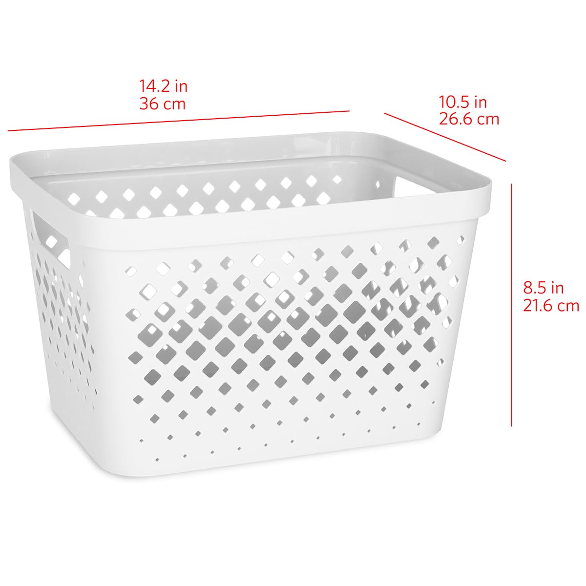 Plastic Storage Basket Set (6 Count)