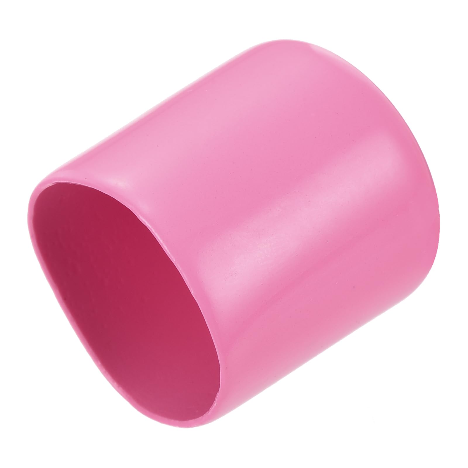 20pcs Rubber End Caps 24mm ID Vinyl PVC Round Tube Bolt Cap Cover Screw Thread Protectors Pink