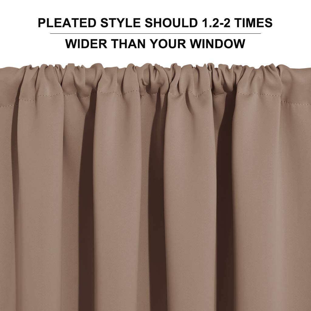 Blackout Curtains for Bedroom Living Room Nursery 63 inches Long (2 Count)