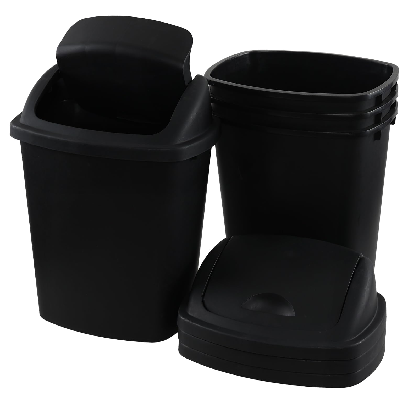 6 Gallon Swing Top Trash Can (4 Count)