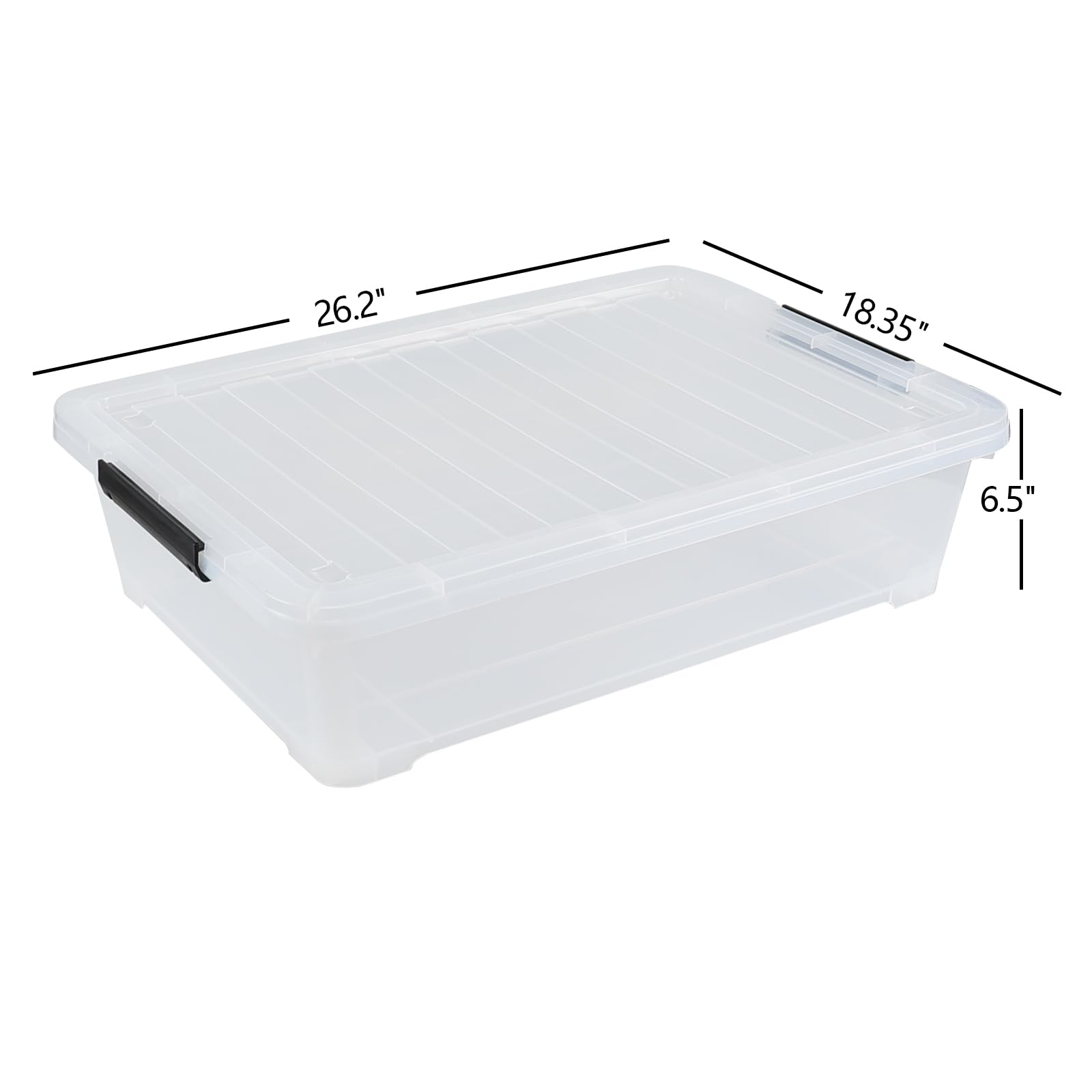3 Packs 40 Quart Large Under Bed Storage Box Bin (3 Count)