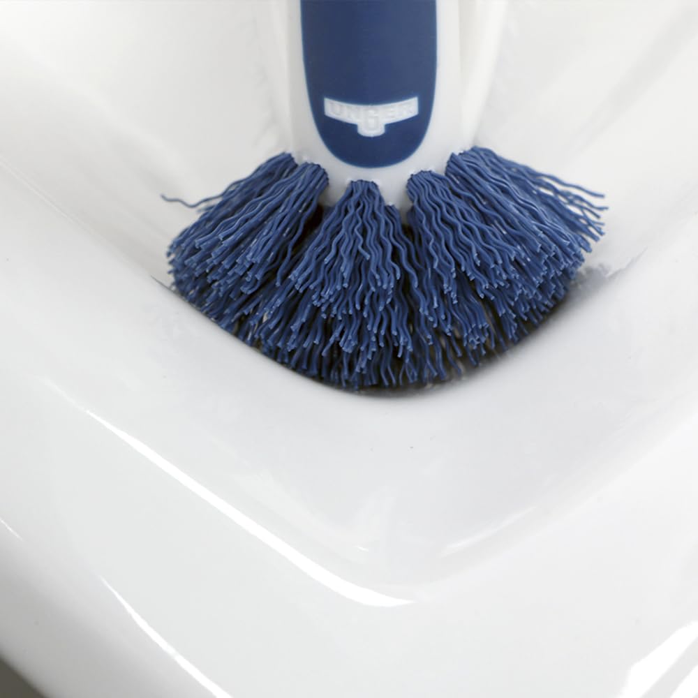 2-in-1 Bath and Tile Scrubber Brush Tool, Crevice Cleaning Supplies, Dishwasher Safe, Rounded Bristles for Bathroom Scrubbing, Great for Tile, Bathtubs, and Showers