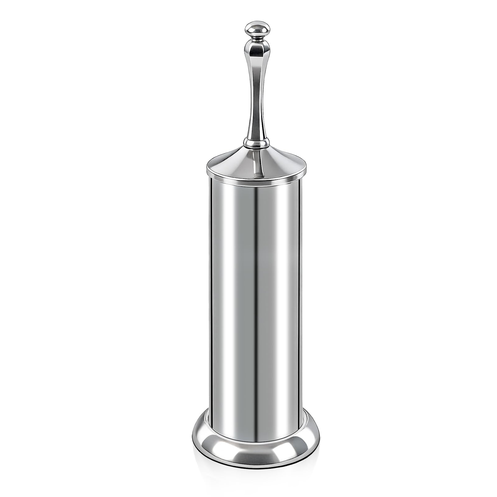 Silver Toilet Brush and Holder (35 Count)