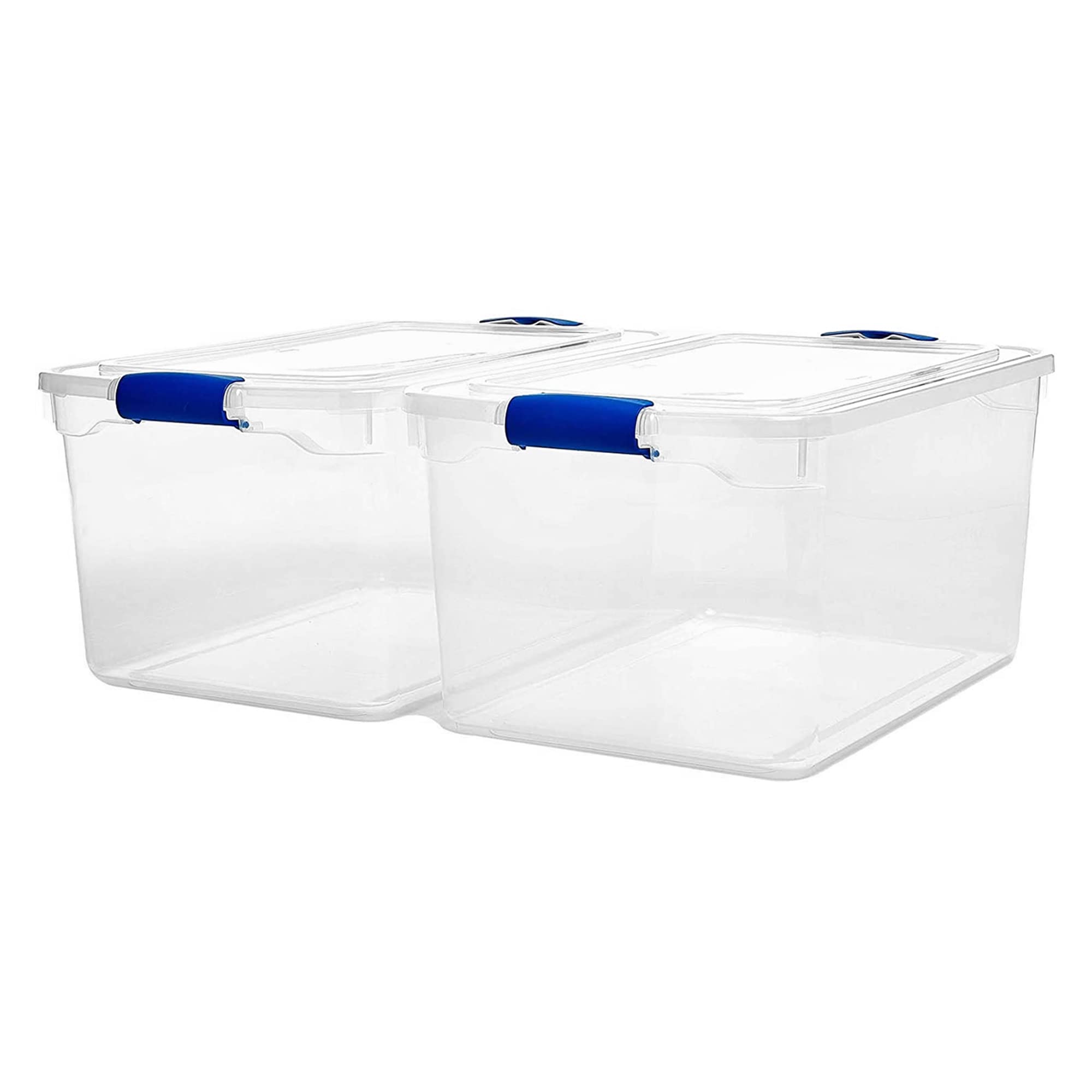 Clear Plastic Storage Bins w (2 Count)