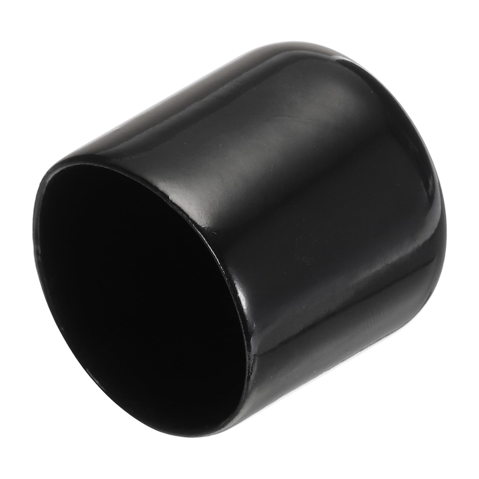 20pcs Rubber End Caps 32mm ID Vinyl PVC Round Tube Bolt Cap Cover Screw Thread Protectors Black