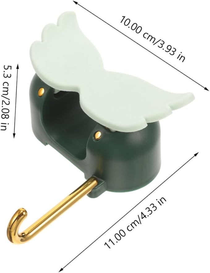 Happyyami Broom Mop Holder Wall Mount Cartoon Wings Hook TPR Material Home Organizer
