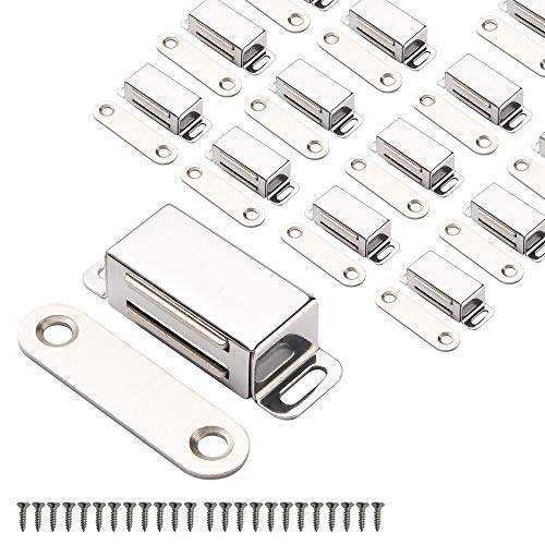Cabinet Magnets Magnetic Door Catch Stainless Steel Door Magnet for Kitchen Bathroom Cupboard Wardrobe Closet Closures Cabinet Door Drawer Latch 20 lbs (15 Count)