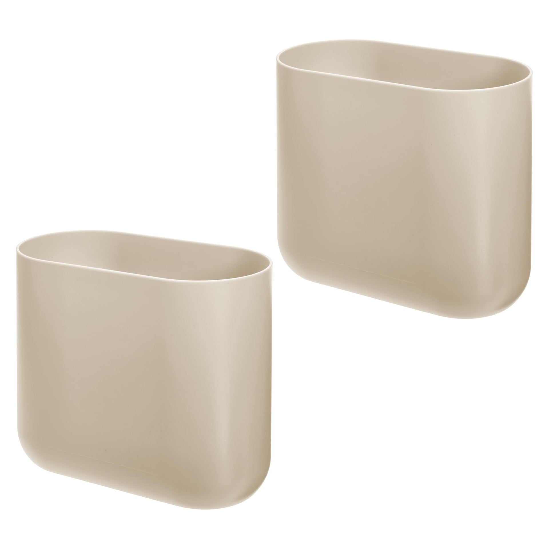 Small Slim Plastic Bathroom Trash Can (2 Count)