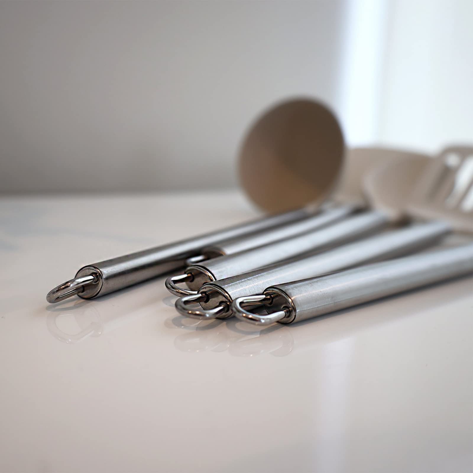 4pc Cream Wheat Straw Cooking Spoons Kitchen Utensils Set Household Essentials