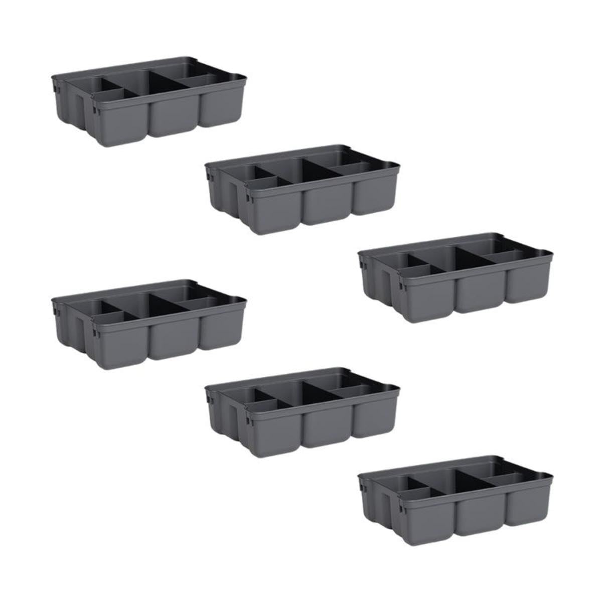 Small Storage Container Organizing Tray for Superio Bin or Drawer Plastic Organize Sewing (6 Count)