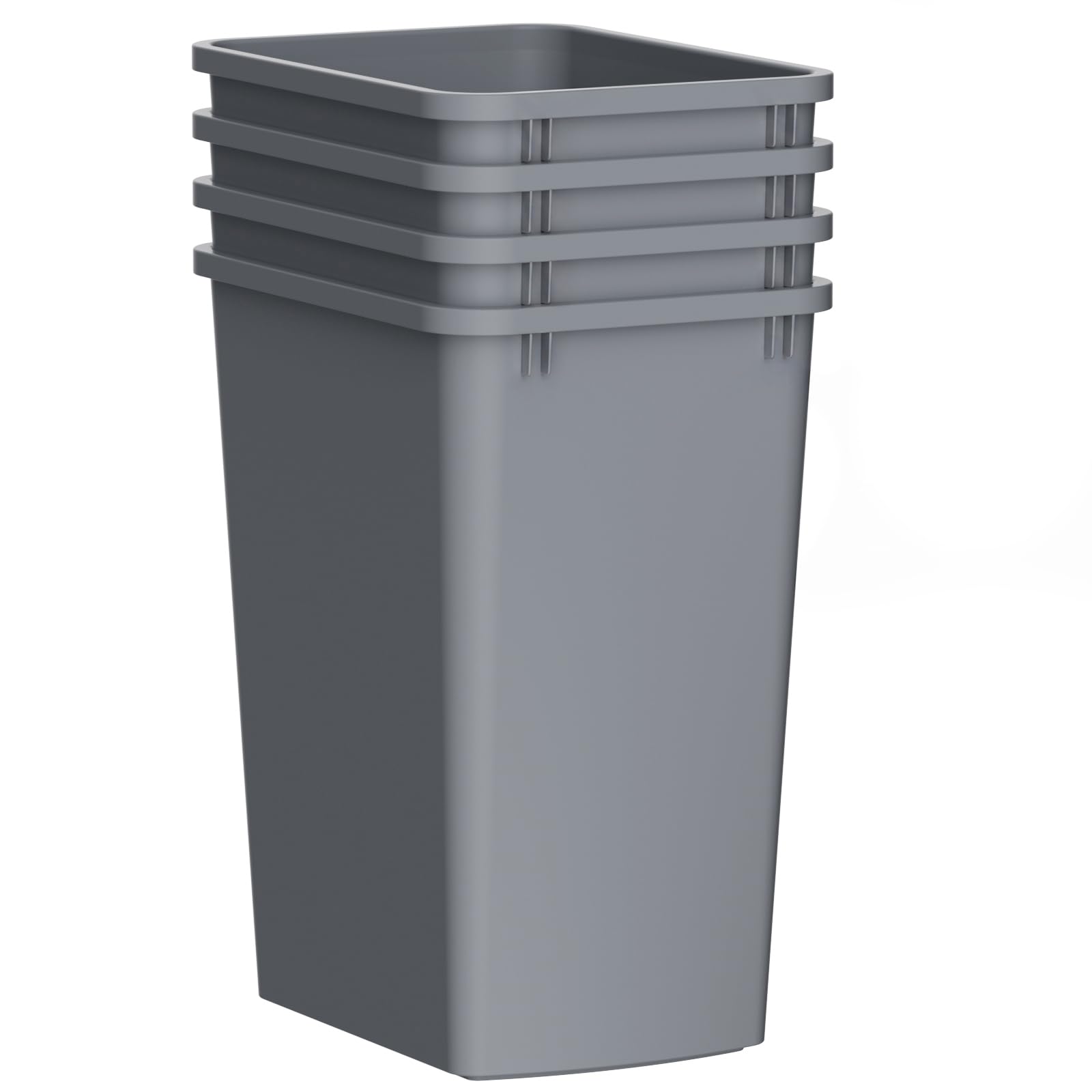 35 Quart Plastic Trash Can (4 Count)