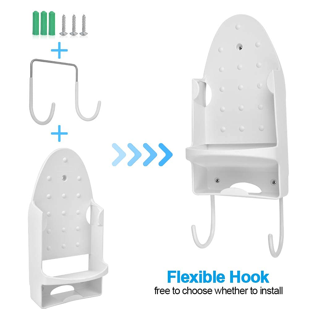 Ironing Board Hanger Wall Mount Iron Hanger Ironing Board Rack Electric Iron Holder Household Bathroom Shelf