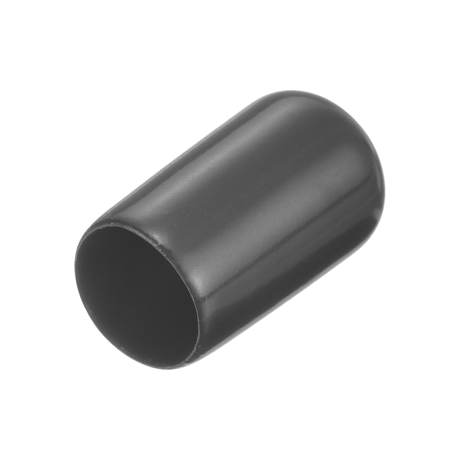20pcs Rubber End Caps 10.5mm ID Vinyl Round Tube Bolt Cap Cover Thread Protectors Dark Grey