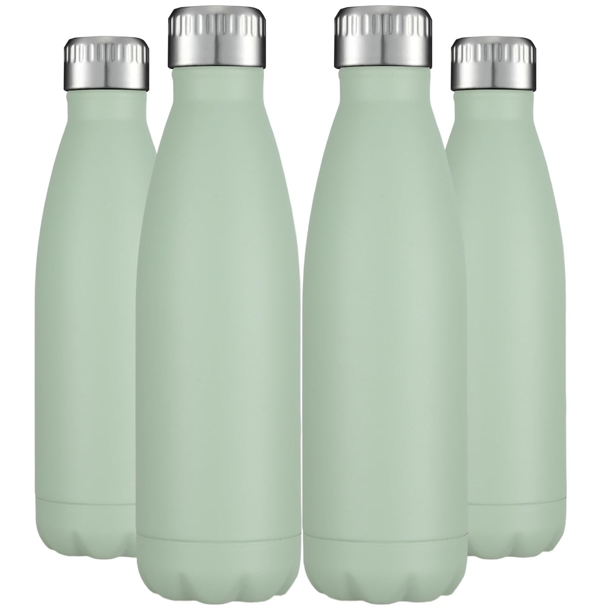 17oz Stainless Steel Water Bottles Bulk (4 Count)