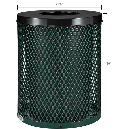 Outdoor Diamond Steel Trash Can