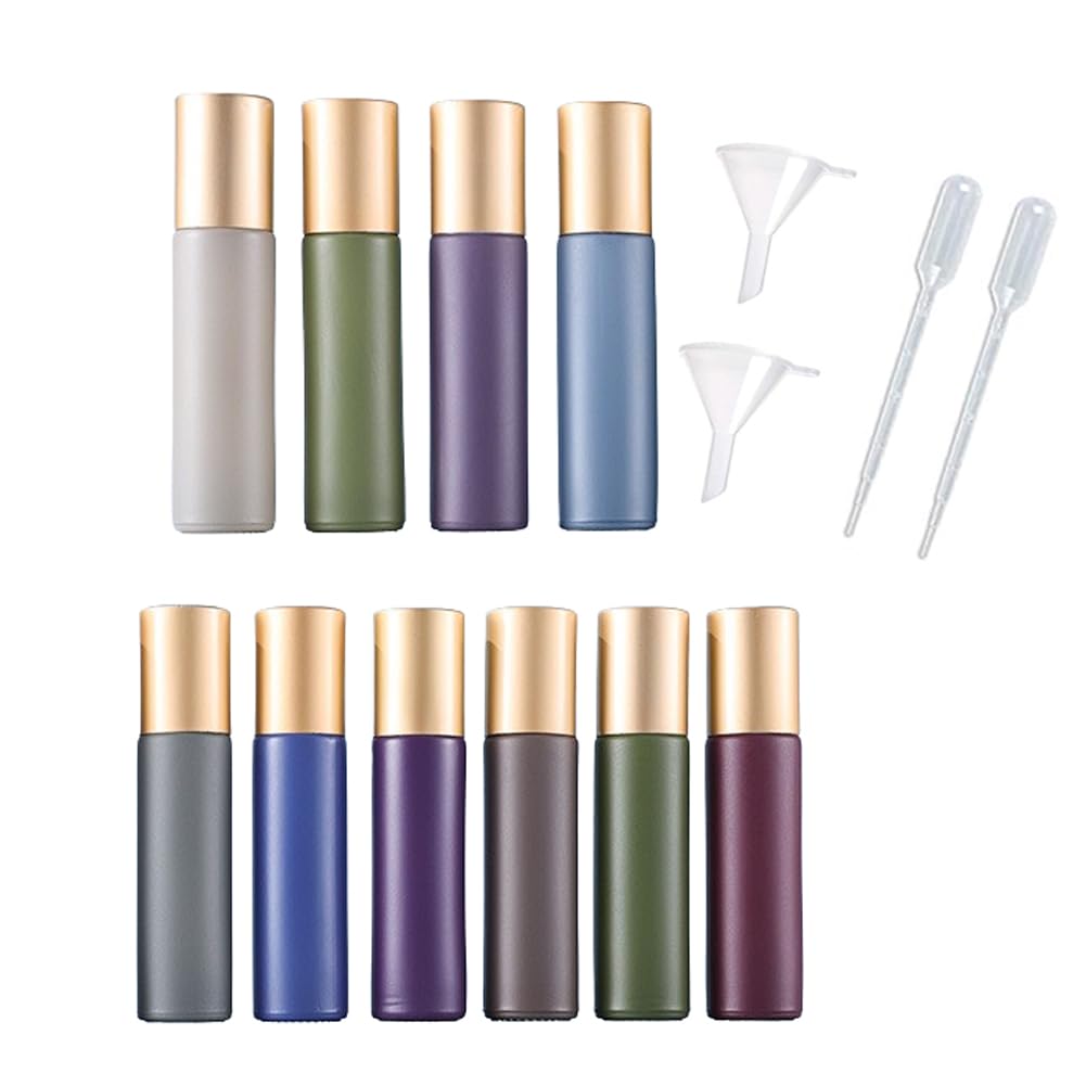 10ml Glass Essential Oil Roller Bottles (10 Count)