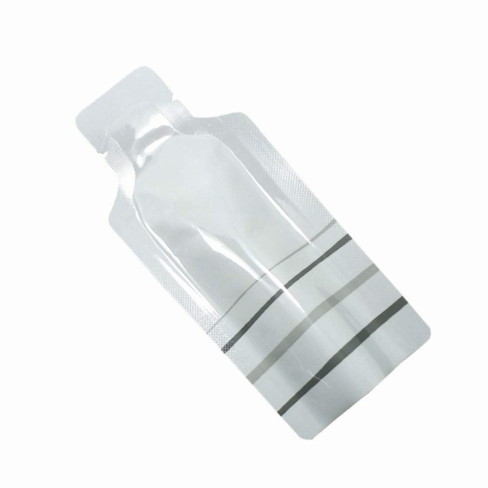 100 Pack 2.36x4.7inch White Heat Seal Sample Mylar Packets for Travel