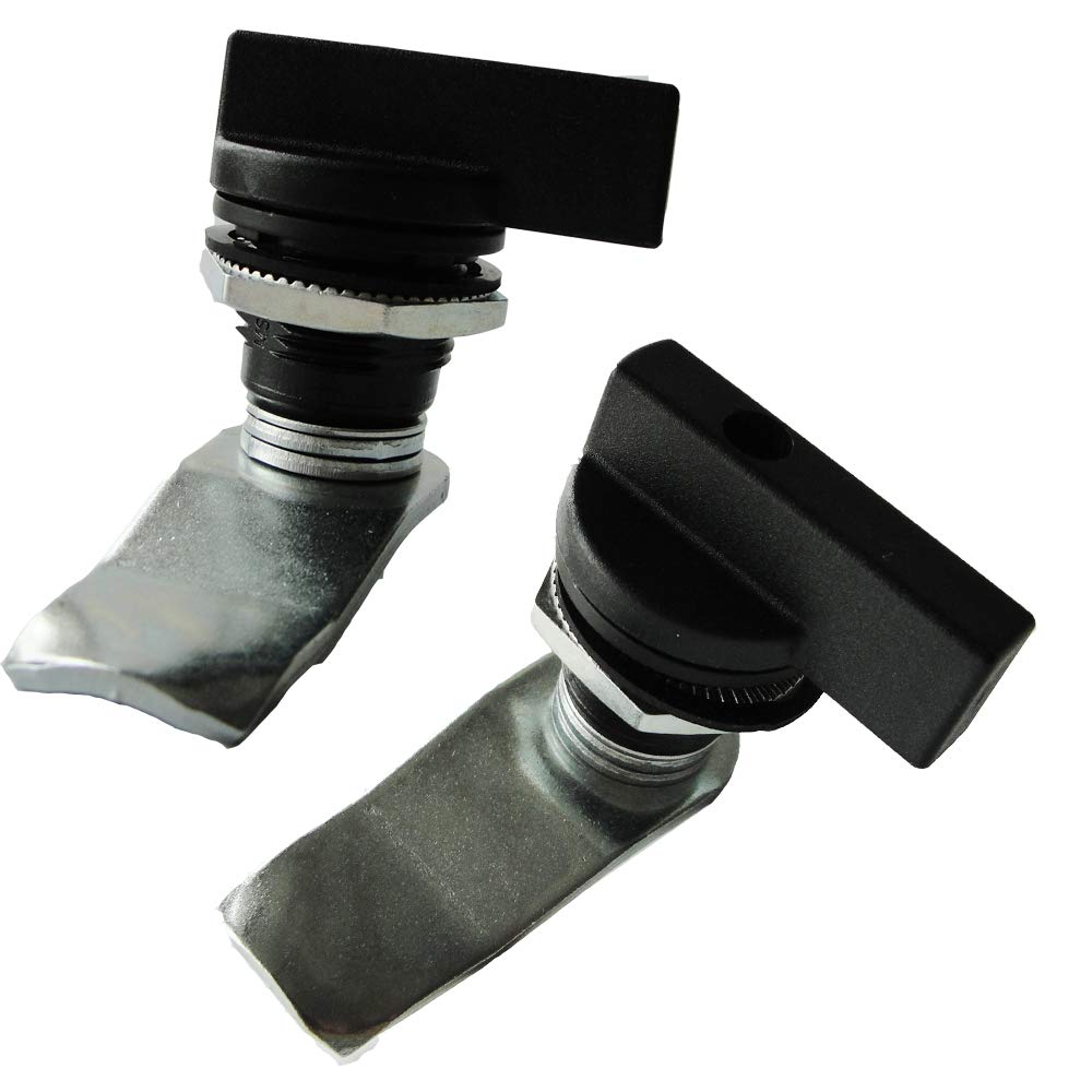 2PCS Thumb Operated Offset Thumb Cam Lock Black Cam Lock (2 Count)