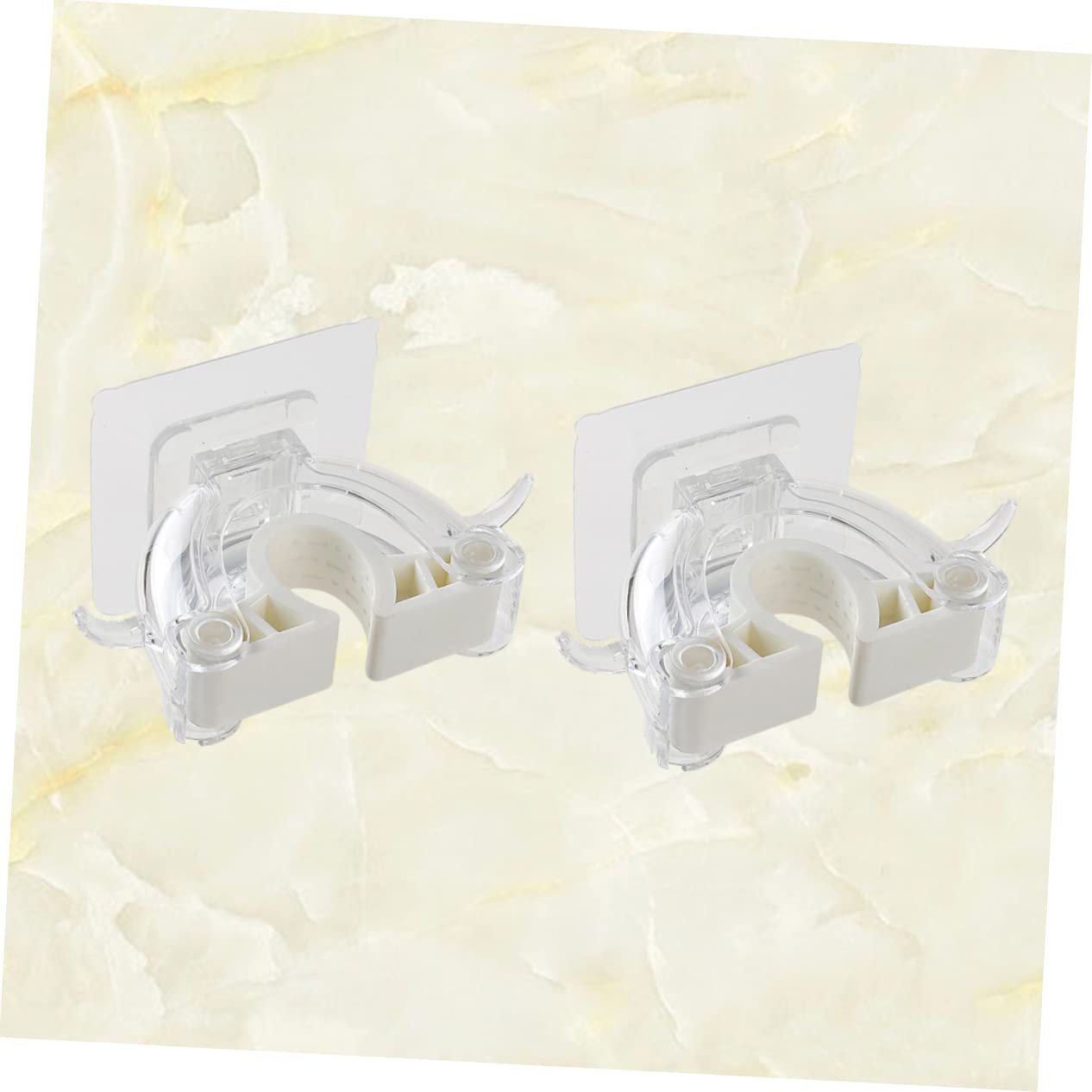 2pcs Multi function Mop Holder Wall Mount Broom Hanger Plastic Mop Clip for Home Kitchen Cleaning