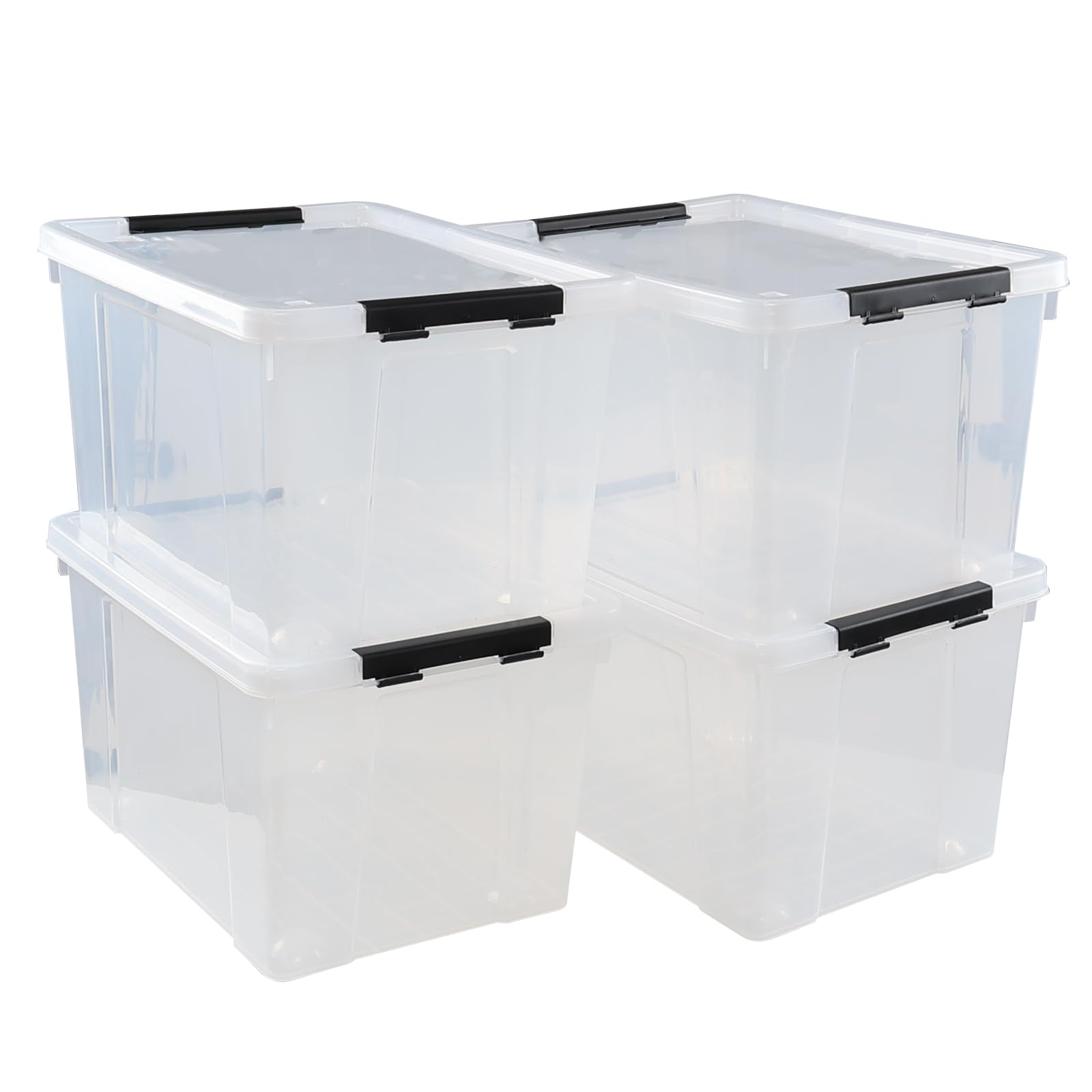 34 Quart Clear Storage Bins with Lid (4 Count)