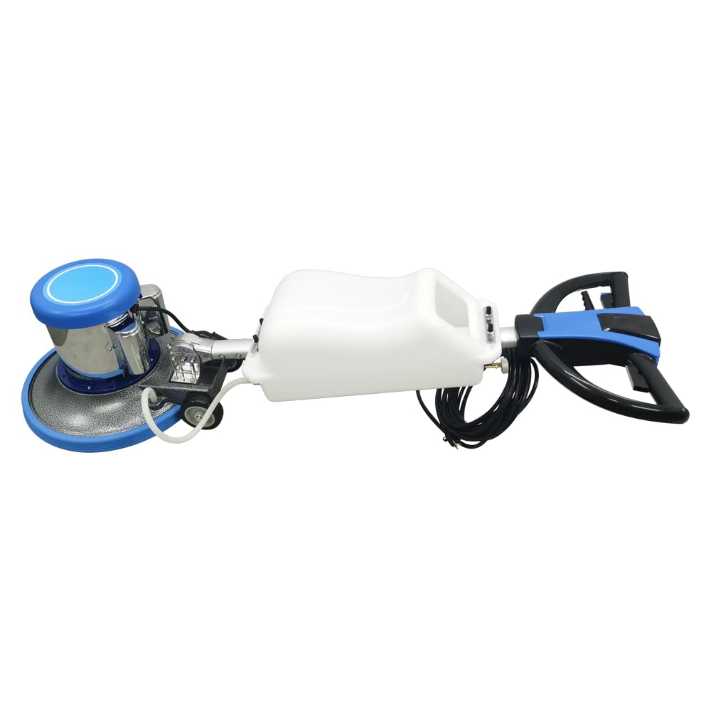 110V Floor Polisher Commercial Floor Scrubber Machine 17" Cleaning Path Carpet Buffer Scrubber with 3.1gal Water Tank 175Rpm 1100W