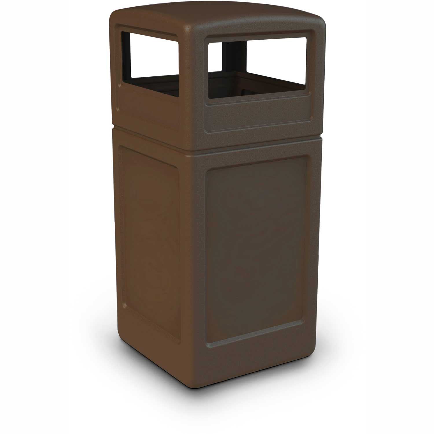 73293799 PolyTec 42 Gallon Square Waste Container with Dome Lid Color