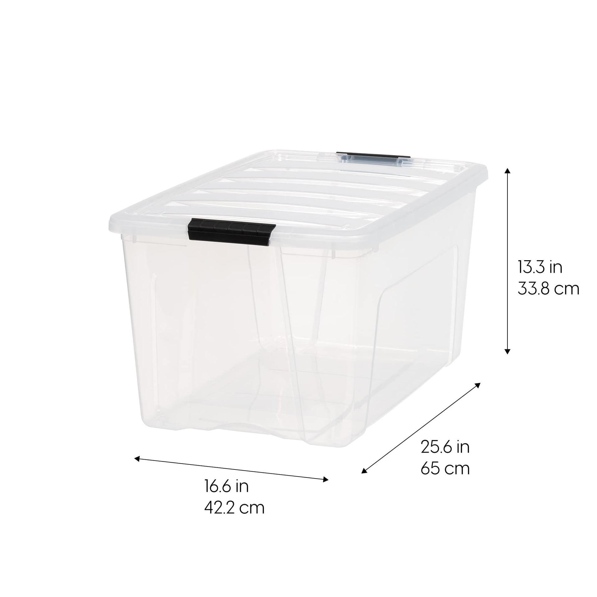 4 Pack 72 Quart Storage Bins with Lids (4 Count)